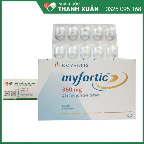 Myfortic 360 mg - Dự phòng thải tạng ghép ở bệnh nhân ghép thận